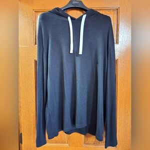 Zyia Womens XXL Black Lightweight Hoodie Sweatshirt